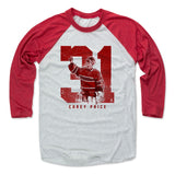 Mens Baseball T-Shirt Red / Ash