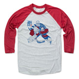 Mens Baseball T-Shirt Red / Ash